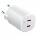 Xiaomi 45W Nano  Turbo Charging Power Adapter Cargador GAN de Pared para Smartphone - 2xUSB-C - Carga Rapida - Color Blanco