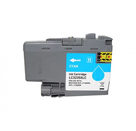 Compatible BROTHER LC3235XL / LC3233 Cyan Cartucho de Tinta Pigmentada LC-3235XLC / LC-3233C para DCP-J1100DW, MFC-J1300DW