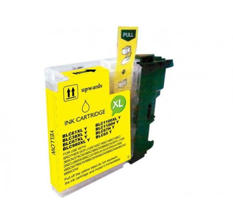 Brother LC980XL|LC1100XL|LC985XL amarillo | Cartucho de tinta compatible - reemplaza