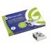 Bismark Afilalapiz Metalico Doble para Lapices Normales o Gruesos - Color Acero (12 uds)