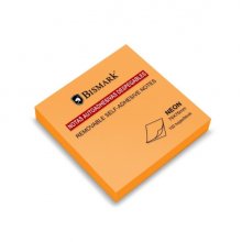 Bismark Bloc de 100 Notas Adhesivas 76x76mm - Color Naranja Neon (12 uds)