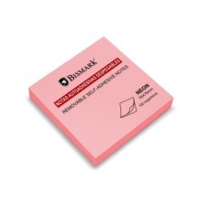 Bismark Bloc de 100 Notas Adhesivas 76x76mm - Color Rosa Neon (12 uds)