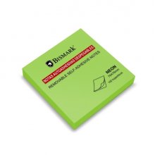 Bismark Bloc de 100 Notas Adhesivas 76x76mm - Color Verde Neon (12 uds)