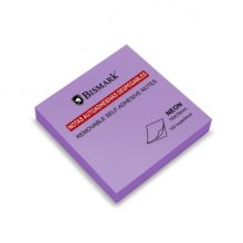 Bismark Bloc de 100 Notas Adhesivas 76x76mm - Color Morado Neon (12 uds)