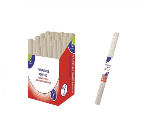 Bismark Rollo de Polipropileno 1.5x0.33m - Autoadhesivo - Cuadricula de Precision - Transparente