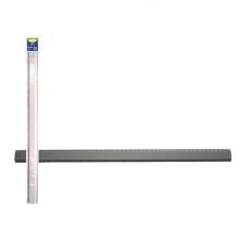 Bismark Regla Milimetrada 50cm - Fabricada en Aluminio - Con Bisel para las Lineas a Tinta - Color Aluminio