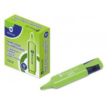 Bismark Marcador Fluorescente - Punta Biselada - Clip en el Capuchon - Color Verde (10 uds)