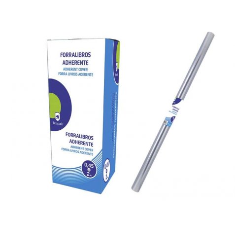 Bismark Forralibros Adherente PVC - Forro de Plastico Adherente - Ideal para Forrar Libros sin Dañar Las Portadas - Color Transparente