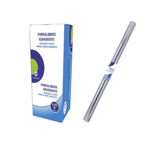 Bismark Forralibros Adherente PVC - Forro de Plastico Adherente - Ideal para Forrar Libros sin Dañar Las Portadas - Color Transparente