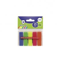 Bismark Pack de 125 Indices Adhesivos 45mm x 12mm - Colores Neon Surtidos (24 uds)