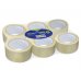 Bismark Pack de 6 Precintos de Embalaje 50mm x 66m - Polipropileno 55 micras - Transparente