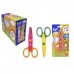 Bismark Kids Bat Formas Tijera Escolar - Hojas con Forma para Diferenrtes Tipos de Corte - Mangos en Plastico - Punta Roma - 2 Diseños Surtidos (20 uds)