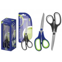 Bismark Tijeras de Oficina Acero Inoxidable 19cm - Empuñadura Ergonomica - Muy Ligeras y Resistentes - Colores Surtidos (8 uds)