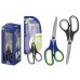 Bismark Tijeras de Oficina Acero Inoxidable 19cm - Empuñadura Ergonomica - Muy Ligeras y Resistentes - Colores Surtidos (8 uds)