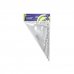 Bismark Pack de Escuadra 15cm y Cartabon 23cm - Fabricados en Plastico - Ideal para el Colegio - Transparentes