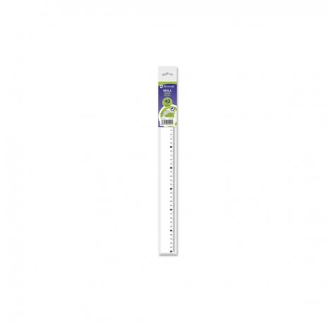 Bismark Regla Milimetrada 40cm - Fabricada en Plastico - Ideal para Colegio - Transparente