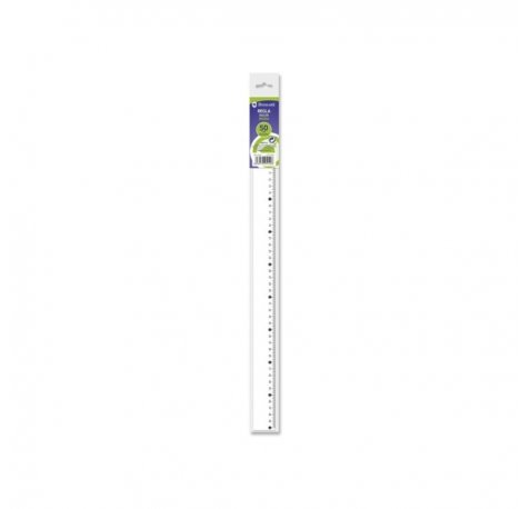 Bismark Regla Milimetrada 50cm - Fabricada en Plastico - Ideal para Colegio - Transparente