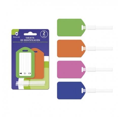 Bismark Pack con 2 Tarjetas Identificativas - 4 Colores Aleatorios