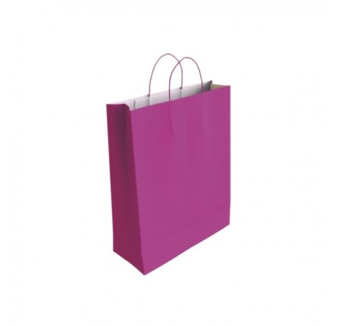 Bismark Bolsa de Papel Celulosa - Medidas 40x14x32cm - Color Fucsia (25 uds)