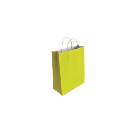 Bismark Bolsa de Papel Celulosa - Medidas 24x8x18cm - Color Pistacho (25 uds)