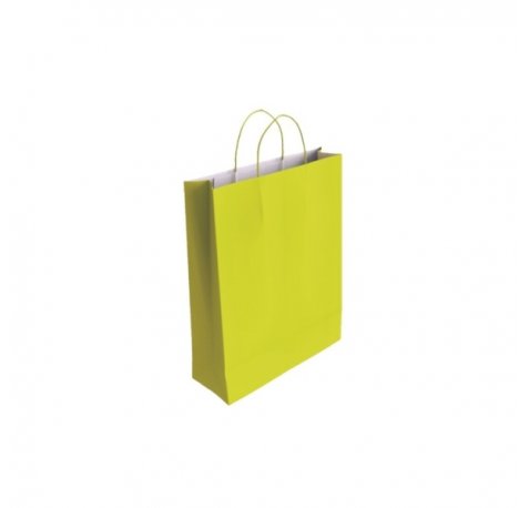 Bismark Bolsa de Papel Celulosa - Medidas 32x10x24cm - Color Pistacho (25 uds)