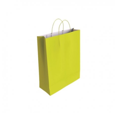 Bismark Bolsa de Papel Celulosa - Medidas 40x14x32cm - Color Pistacho (25 uds)