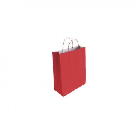 Bismark Bolsa de Papel Celulosa - Medidas 24x8x18cm - Color Rojo (25 uds)