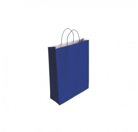 Bismark Bolsa de Papel Celulosa - Medidas 32x10x24cm - Color Azul (25 uds)