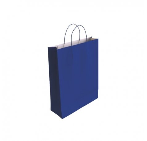 Bismark Bolsa de Papel Celulosa - Medidas 37x12x27cm - Color Azul (25 uds)