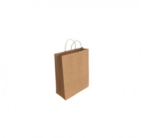 Bismark Bolsa de Papel Kraft - Medidas 24x8x18cm - Color Marron (25 uds)