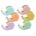Bismark Pack de Portarrollos con 2 Cintas Adhesivas 19mmx33m - Cuerpo de Plastico - Ideal para Uso Escolar - Colores Pastel Aleatorios
