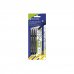 Bismark Pack Escolar con 3 Rotuladores Calibrados Color Negro 0.2, 0.4, 0.8mm, Lapicero HB, Goma, Afilalapiz