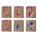 Bismark Bolsa de Papel Kraft Navidad - Impresion Foil - 6 DiseÃ±os Diferentes (12 uds)