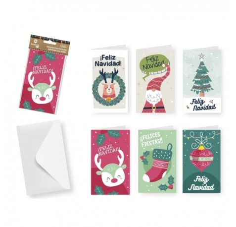 Bismark Pack con 6 Tarjetas de Felicitacion NavideÃ±a con Sobre