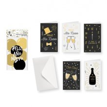 Bismark Pack con 6 Tarjetas de Felicitacion de AÃ±o Nuevo con Sobre