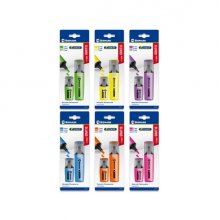 Bismark Long-Life Pack de 1 Mini Marcador + 1 Marcador Fluorescente - Tinta de Secado Rapido - Punta Biselada - Ideal para Subrayar y Resaltar - DiseÃ±o Ergonomico - Alta Durabilidad - Colores Surtidos (24 uds)