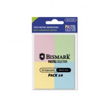 Bismark Pack de 4 Blocs de 50 Notas Adhesivas 38x51mm - 4 Colores Pastel (24 uds)