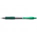 Pilot Boligrafo de gel retractil G2 Rollerball - Punta de bola redonda 0.7mm - Trazo 0.4mm - Grip ergonomico - Color Verde (12 uds)