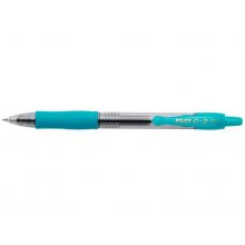 Pilot Boligrafo de Gel G2 Rollerball Retractil - Recargable - Punta de Bola Redonda 0.7mm - Trazo 0.32mm - Grip Ergonomico - Color Turquesa (12 uds)