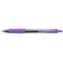 Pilot Boligrafo de Gel G2 Rollerball Retractil - Recargable - Punta de Bola Redonda 0.7mm - Trazo 0.32mm - Grip Ergonomico - Color Violeta (12 uds)