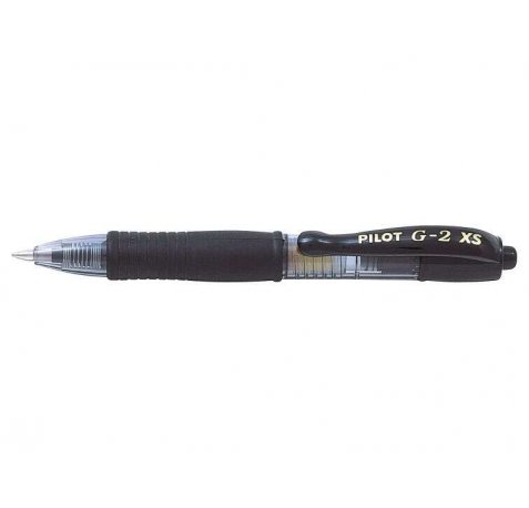 Pilot Boligrafo de Gel G2 Pixie XS Retractil - Punta de Bola Redonda 0.7mm - Trazo 0.32mm - Grip Ergonomico - Color Negro (12 uds)