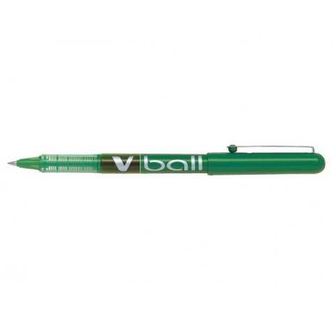 Pilot Boligrafo de tinta liquida V Ball 07 Rollerball - Punta de bola redonda 0.7mm - Trazo 0.5mm - Color Verde (12 uds)