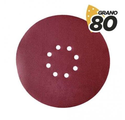Blim Pack de 5 Lijas con Velcro para Lijadora BL0223 - Grano 80 - Formato Circular