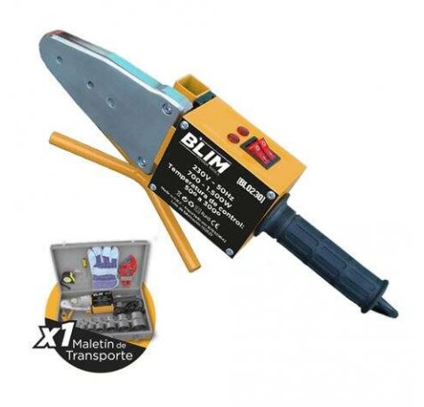 Blim Maquina de Soldar Tuberia PPR 700-1500W - Temperatura de Control 50º a 300º - Incluye Maletin de Transporte con Accesorios