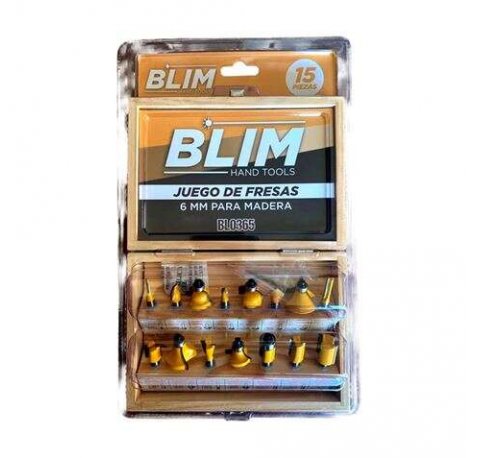 Blim Juego 15 Pcs Fresas 6mm para Madera