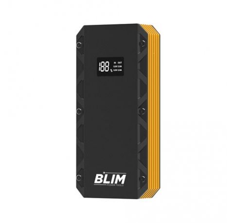 Blim BL0432 Arrancador de Baterias 3 en 1 - 8000mAh - Arranque 12V - Powerbank - Linterna - Proteccion Contra Cortocircuitos, Sobrecargas y Descargas - 1000 Ciclos de Vida Util - Color Negro