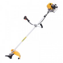 Blim Desbrozadora a Gasolina - Cilindrada 72.6cc - Potencia 2.5kW - 2 Tiempos - Eje 28mm - Cuchilla 3T - Cabezal de Hilo de Nylon - Arnes Profesional - Corte 255/415mm - Color Amarillo y Negro