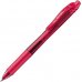 Pentel Energel X Boligrafo de Bola Retractil - Punta 0.7mm - Trazo 0.35mm - Tinta Gel - Recargable - Grip de Agarre - 50% de Materiales Reciclados - Color Rojo (12 uds)