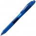Pentel Energel X Boligrafo de Bola Retractil - Punta 0.7mm - Trazo 0.35mm - Tinta Gel - Recargable - Grip de Agarre - 50% de Materiales Reciclados - Color Azul (12 uds)