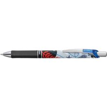 Pentel Energel Boligrafo de Tinta Gel Retractil 0.7mm - Trazo 0.35mm - Recargable - Grip de Agarre - Tinta Color Azul - DiseÃ±os Florales Japoneses (12 uds)